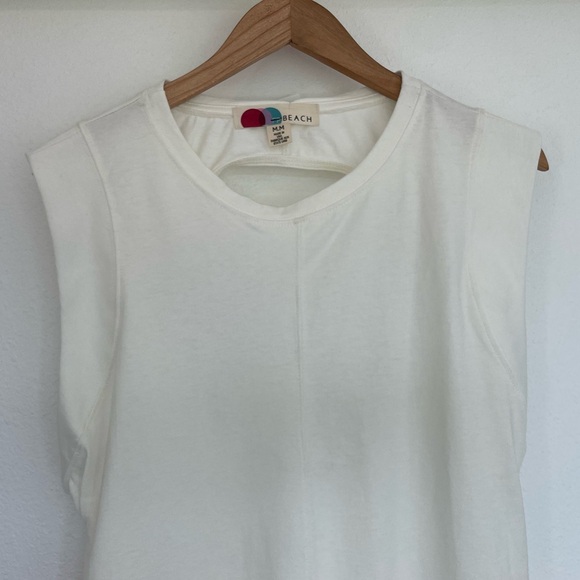 NWOT Free People Beach Simone Midi Dress Womens Medium Off White Cut Out Back - Picture 9 of 14